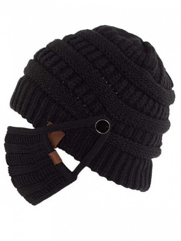 Damen Winter Hat und Mundschutz 2 in 1 Set AS006