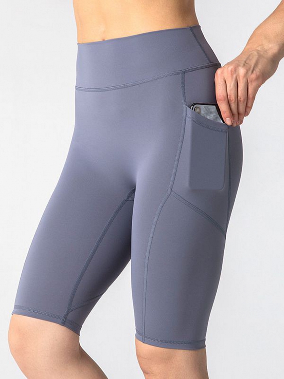 Damen Kurze Leggings mit Taschen HS308