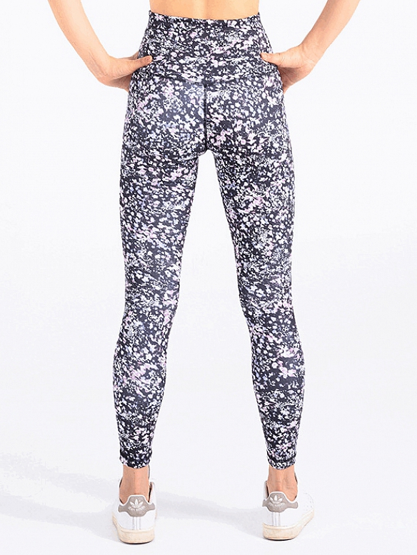 Digital gedruckt hohe Taille Yoga Leggings schnell trocken dehnbar laufen Übung Hosen HS681