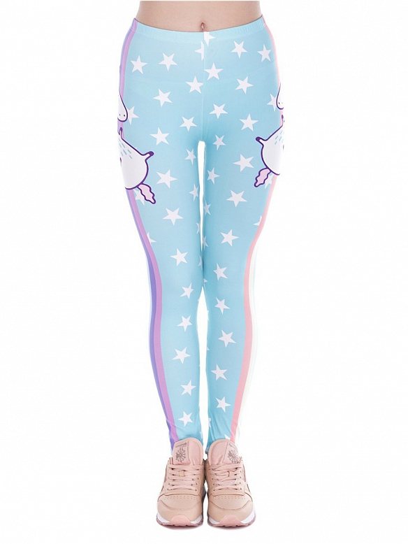 Damen Gemusterte Leggings Sporthose HS287