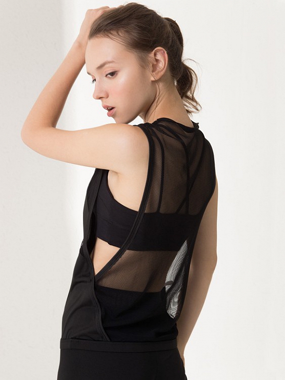 Damen Sport Tank Top mit Mesh FT024