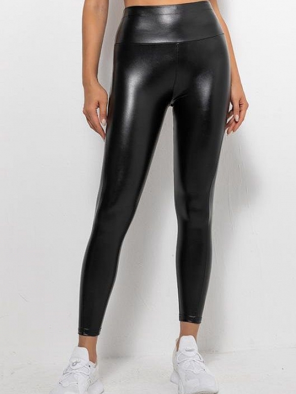 Hellschwarze Skinny-Hose Running Fitness Yoga-Hose HS940