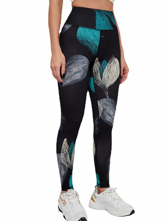 Neue Yoga-Hose für Frauen Digitaldruck eng anliegende hohe Taille Ausbildung hohe Stretch Sport und Fitness Böden HS673