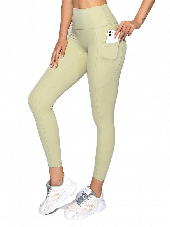 Neue europäische und amerikanische Cross Border mit Taschen hohe Taille Yoga-Hosen HS783