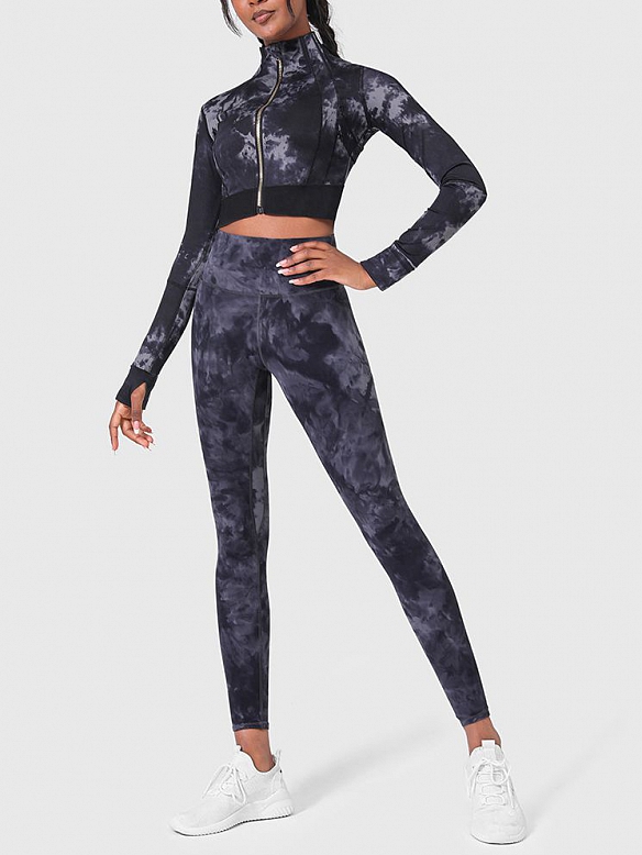 Tie-Dye Skinny Hip Lift Yoga Kleid ST244