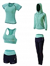 Yoga Kleidung Anzug 5er-Set Trainingsanzug Laufbekleidung Gym Fitness Kleidung