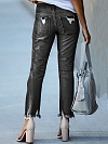 Zerfetzte Raw Saum Jeans HS927