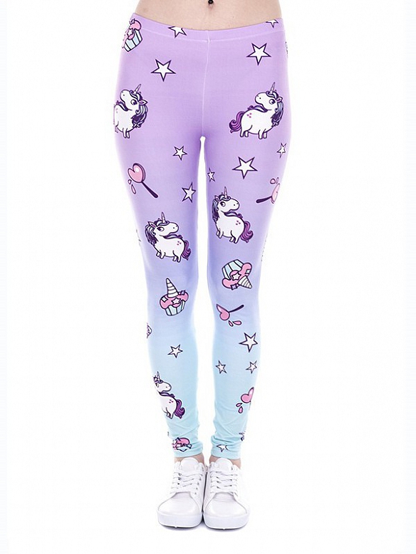 Damen Gemusterte Leggings Sporthose HS286