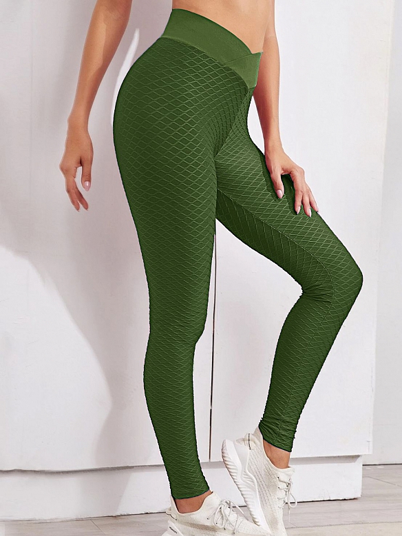 Jacquard-Skinny-Yogahose für Frauen HS726