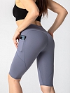 Damen Kurze Leggings mit Taschen HS308