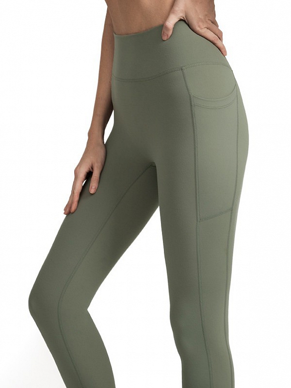 Damen Sport Leggins mit Tasche Fitnesshose HS004