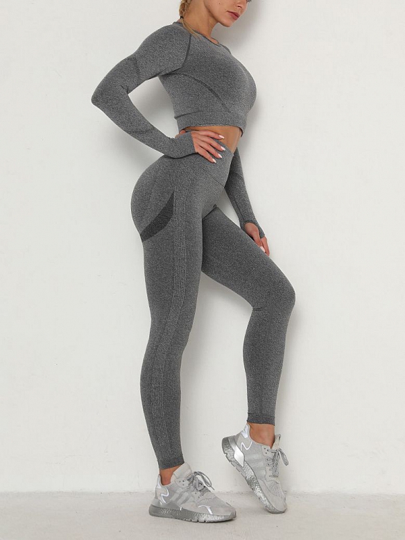 Damen Push Up Trainingsanzug Sportanzug Set ST140