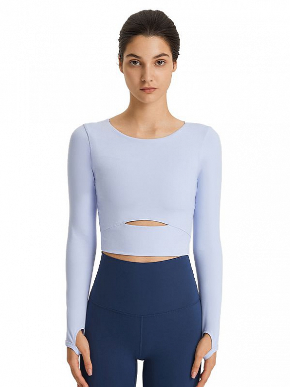 Halbkurzes Outdoor-Lauf-Yoga-Top FT268