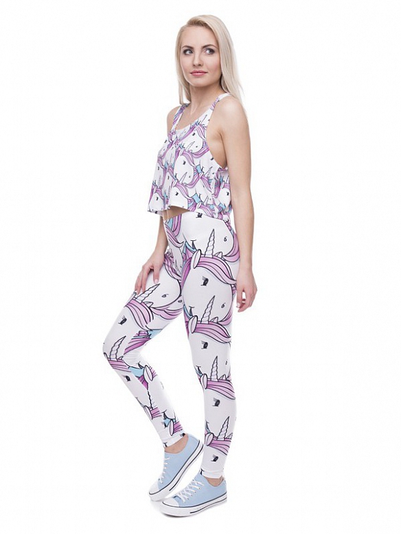 Damen Gemusterte Leggings Sporthose HS285