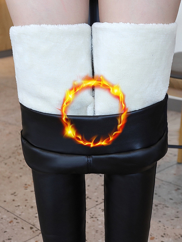 Damen verdicken PU Leggings HS569