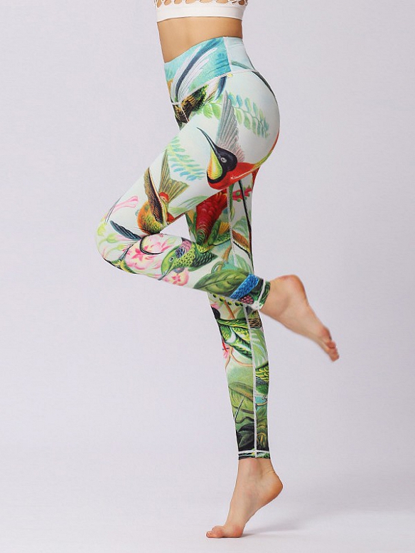 Gemusterte Yogahose Atmungsaktive Leggings HS047