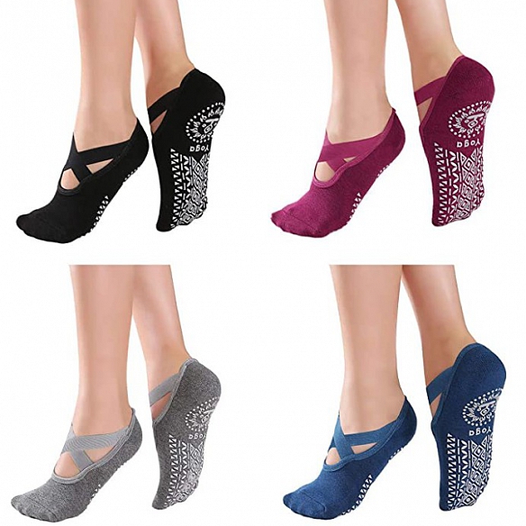 Damen Anti Rutsch Yoga Socken AS009