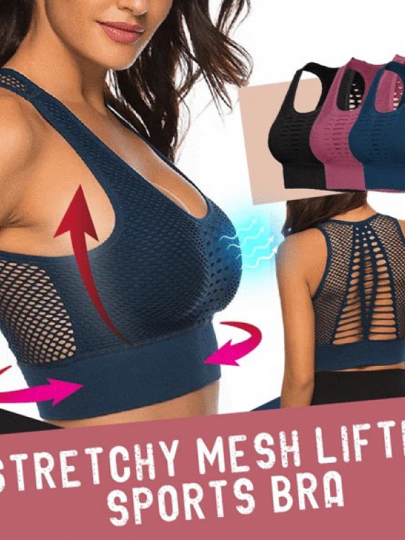 Damen Starker Halt Mesh Sport-BH FT110