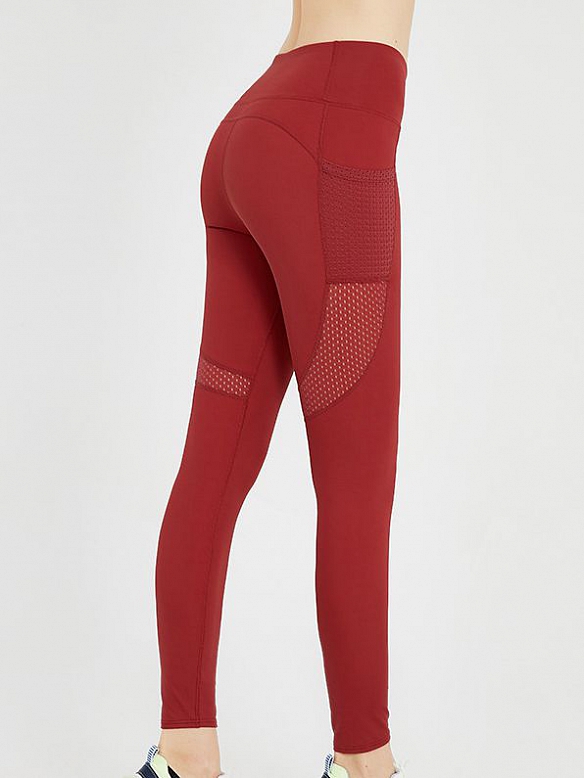 Mesh-Patchwork-Yogahose HS783