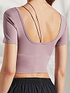 Damen Yoga Fitness T-Shirt Crop Top  FT126