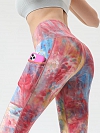Damen Tie dye Rainbow Leggings Yogahose HS556