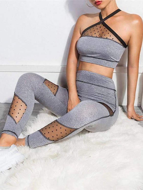 Damen Yoga-Set mit Mesh ST055
