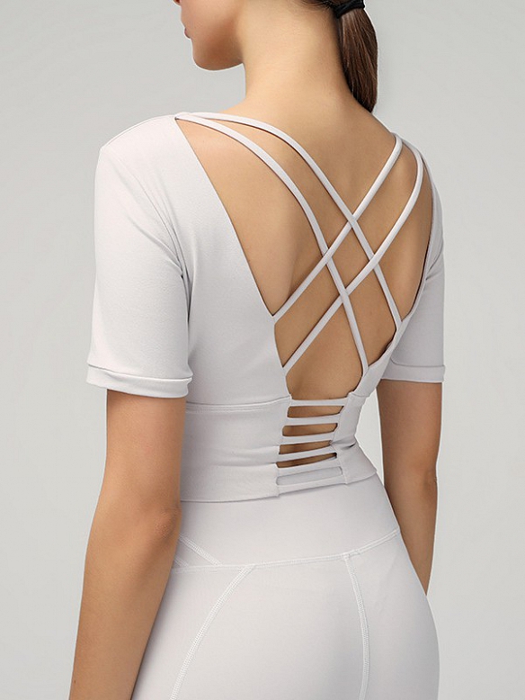 Sport Crop Top Yoga T-Shirts FT005