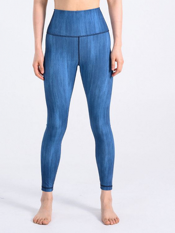 Digital gedruckt hohe Taille Yoga Leggings schnell trocken dehnbar laufen Übung Hosen HS681