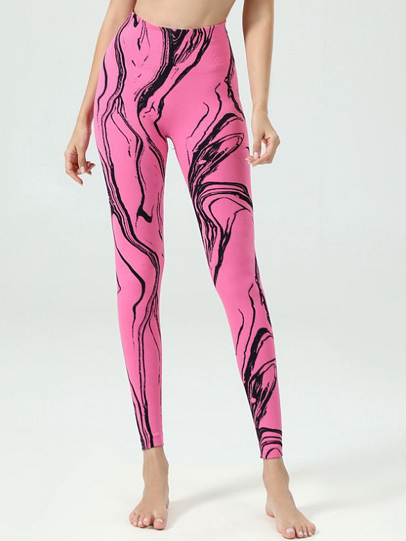 Frauen hohe Taille atmungsaktiv Stretch Push-up sportliche Leggings HS665