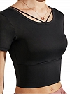 Damen Yoga Fitness T-Shirt Crop Top  FT126