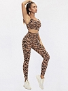 Tiger drucken Yoga tragen Schönheit zurück Set Fitness ST279