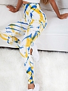 Tie-Dye Krawatte Druck hohe Taille hüftstraffende Übung und Fitness-Hose HS717