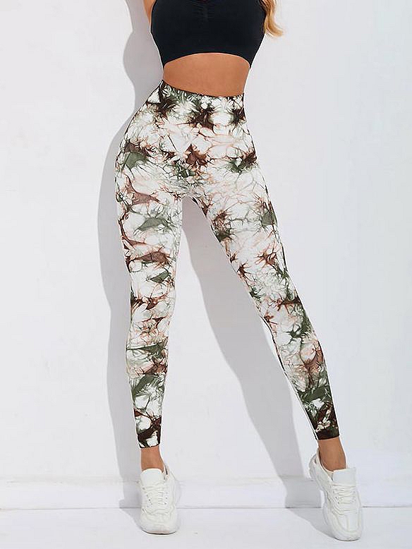 Tie-dye Yoga Hose Frauen Pfirsich Hüfte Heber hohe Taille Leggings Mode drucken Fitness Yoga Hose HS672