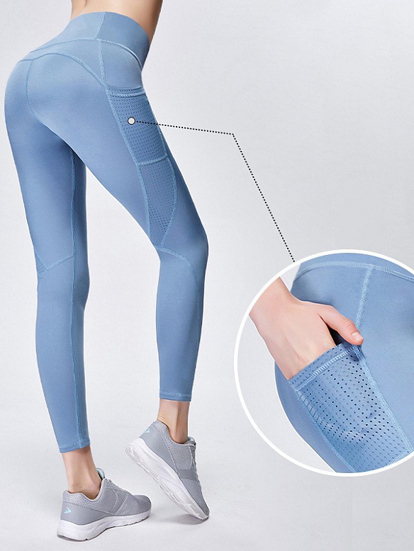 Sport Tights Höhe Taille Yogahose mit Taschen HS087