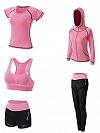 Yoga Kleidung Anzug 5er-Set Trainingsanzug Laufbekleidung Gym Fitness Kleidung