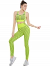 Nahtloser gestreifter sexy BH Hüftstraffungshosen Bodybuilding Set  ST206