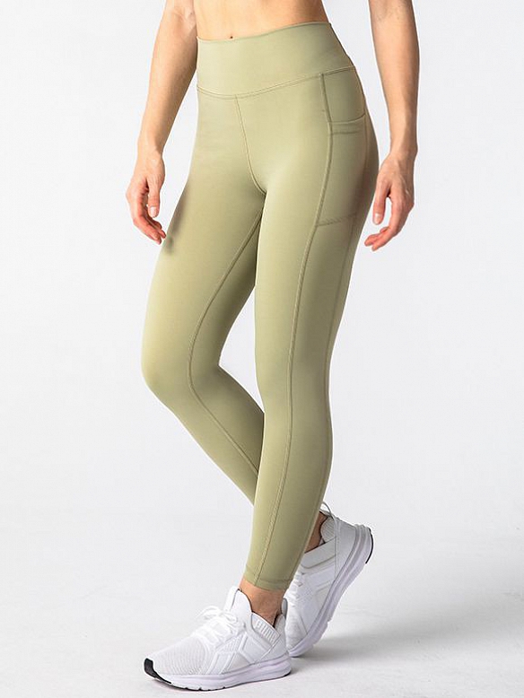 Damen Sportanzug hoch Taille Leggings Yogahose mit Taschen HS307