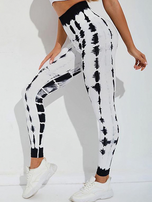 Tie-dye Yoga Hose Frauen Pfirsich Hüfte Heber hohe Taille Leggings Mode drucken Fitness Yoga Hose HS672