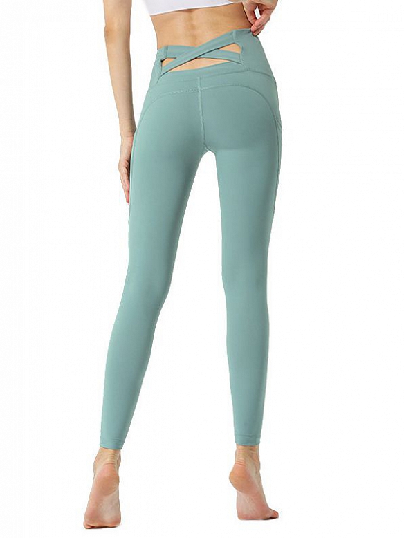 Nackte Fitness-Hose mit Seitentaschen für Frauen  HS734