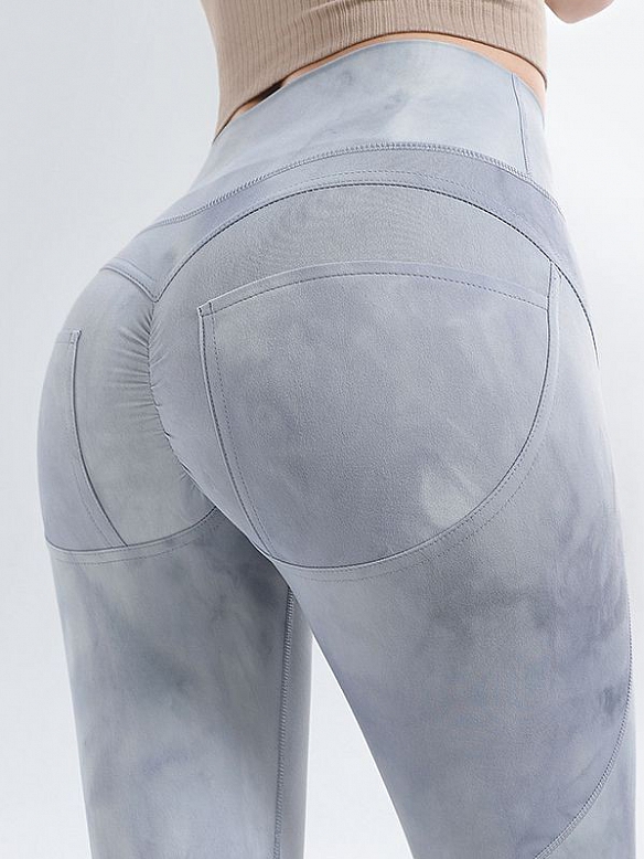 Damen Gemusterte Push UP Leggings Sporthose HS408