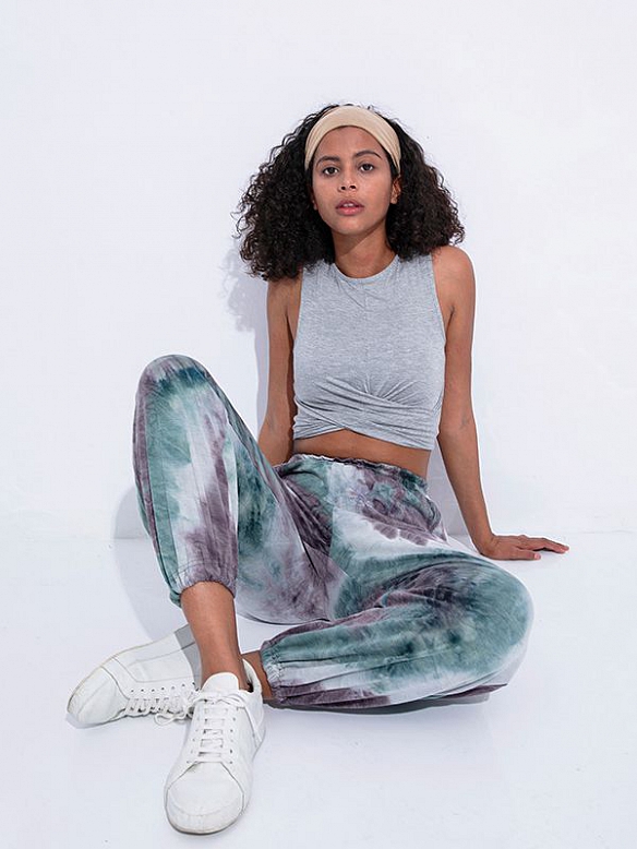 Damen Tie dye Yogahose mit Taschen HS550