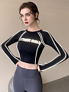 Damen Sportshirt mit Reflektierende Aufdrucke für Nachtlauf FT235