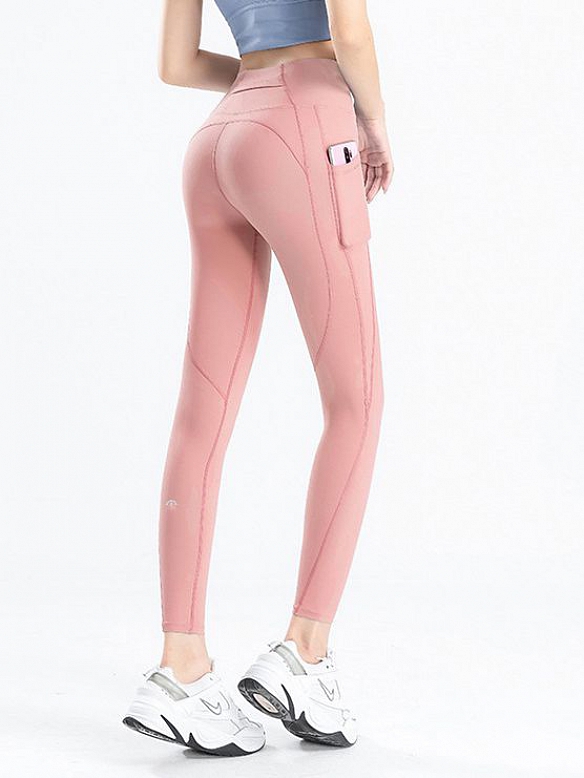 Seitentasche Pfirsich Hintern Leggings HS826
