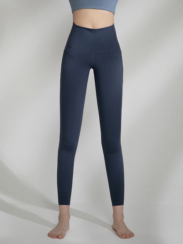 Damen High Waist Sporthose Leggings mit Tasche HS440