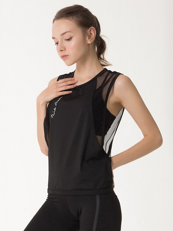 Damen Sport Tank Top mit Mesh FT024