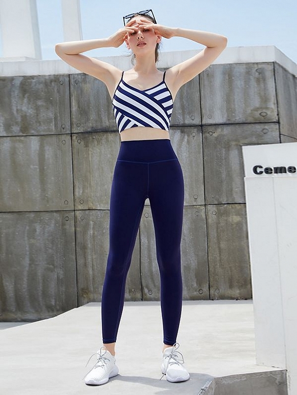 Schönheit zurück laufen Fitness-Studio tragen zweiteilige ST296