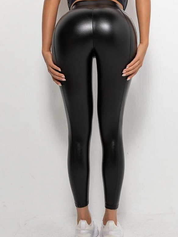 Hellschwarze Skinny-Hose Running Fitness Yoga-Hose HS940