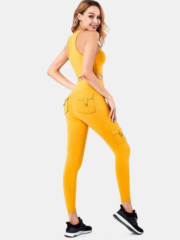 Pocket Yoga Anzug Set Zweiteilig ST284