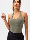 Hängender Hals Sportunterwäsche für Frauen mit Brustpolster zurück Yoga-Tank-Top FT252