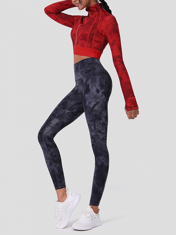 Tie-Dye Skinny Hip Lift Yoga Kleid ST244